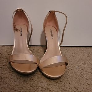 Rose gold block heel. Size 8.5 Never worn.